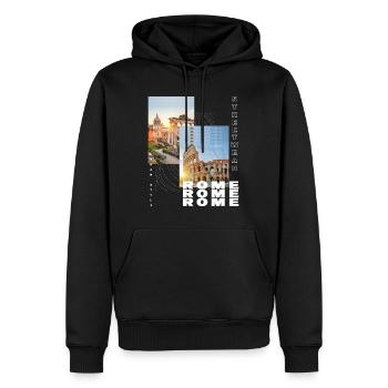 Rom Rome Italien Stadt Skyline Heimat Liebe - Männer Premium Bio Hoodie - Schwarz - Vorne - Nico (187cm)