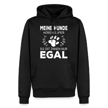 Lustiger Hund Hunde Hundeerziehung Pfote Welpen - Männer Premium Bio Hoodie - Schwarz - Vorne - Nico (187cm)