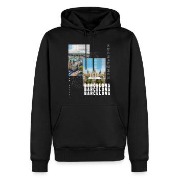 Barcelona Spanien Stadt Skyline Urlaub Sommer - Männer Premium Bio Hoodie - Schwarz - Vorne - Nico (187cm)