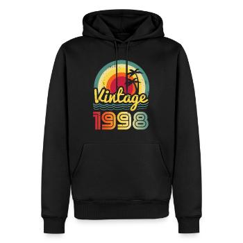 1998 - Männer Premium Bio Hoodie - Schwarz - Vorne - Nico (187cm)