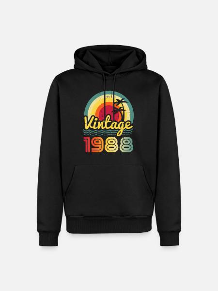 1988 - Men’s Premium Organic Hoodie - black