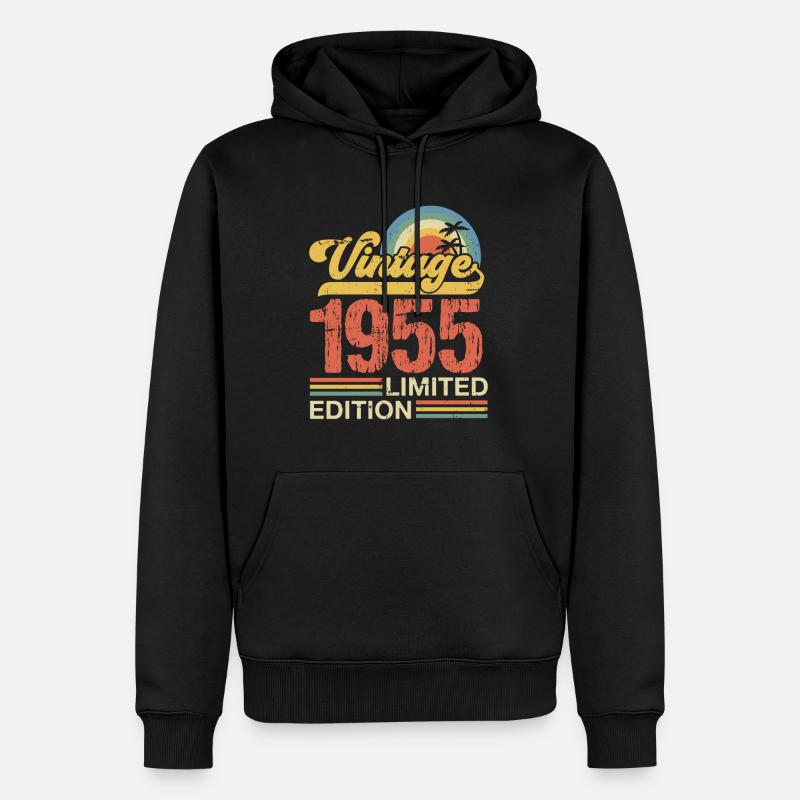 1955 - Männer Premium Bio Hoodie - Schwarz
