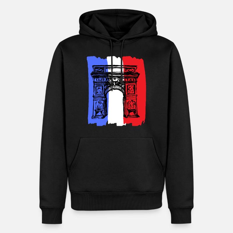 Arc de Triomphe - Sweat à capuche Premium bio Homme - noir