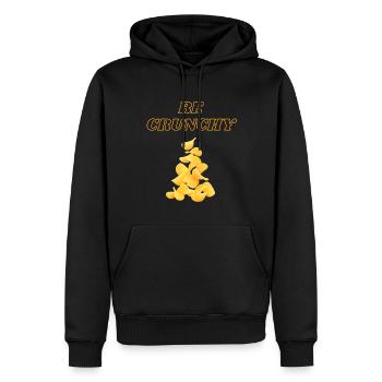 Be Crunchy Bleib Knusprig Lustiger Spruch Cool - Männer Premium Bio Hoodie - Schwarz - Vorne - Nico (187cm)
