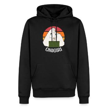 Onigiri Nihon Foodie Japan Fan Anime - Männer Premium Bio Hoodie - Schwarz - Vorne - Nico (187cm)