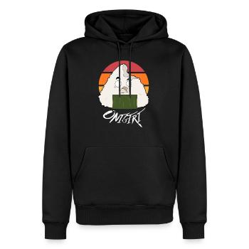 Onigiri Nihon Foodie Japan Fan Anime - Männer Premium Bio Hoodie - Schwarz - Vorne - Nico (187cm)