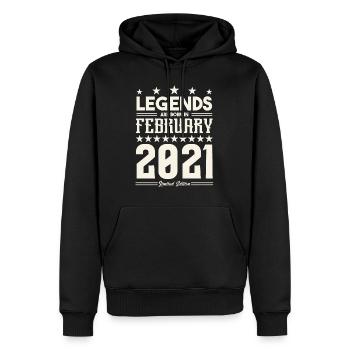 Cadeau Légende Février 2021. cadeau février 2021. - Sweat à capuche Premium bio Homme - noir - Devant - Nico (187cm)