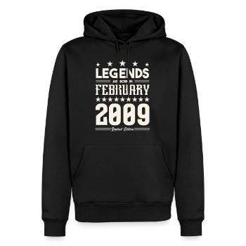 Gift legend February 2009. Gift February 2009. - Men’s Premium Organic Hoodie - black - Front - Nico (187cm)