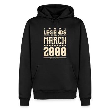 Gift Legend March 2000. gift March 2000. March. - Men’s Premium Organic Hoodie - black - Front - Nico (187cm)