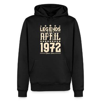 Geschenk Legende April 1972 Geschenk April 1972. April - Männer Premium Bio Hoodie - Schwarz - Vorne - Nico (187cm)