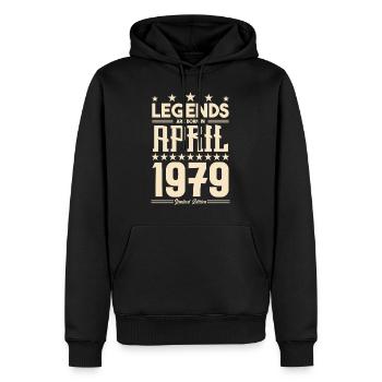 Gift Legend April 1979 gift April 1979. April - Men’s Premium Organic Hoodie - black - Front - Nico (187cm)