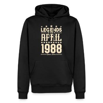 Gift Legend April 1988 gift April 1988. April - Men’s Premium Organic Hoodie - black - Front - Nico (187cm)