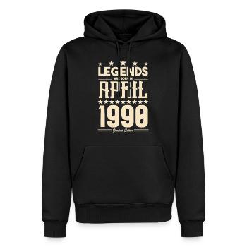 Gift Legend April 1990 gift April 1990. April - Men’s Premium Organic Hoodie - black - Front - Nico (187cm)