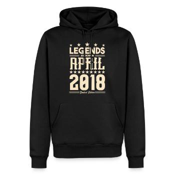 Geschenk Legende April 2018 Geschenk April 2018. April - Männer Premium Bio Hoodie - Schwarz - Vorne - Nico (187cm)