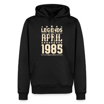 Gift Legend April 1985 gift April 1985. April - Men’s Premium Organic Hoodie - black - Front - Nico (187cm)