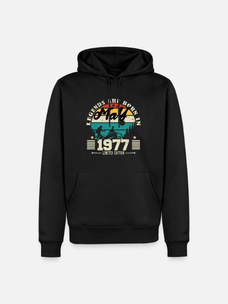 Mai 1977 Geburtstagsgeschenk Mai 1977. Mai 1977. - Männer Premium Bio Hoodie - Schwarz