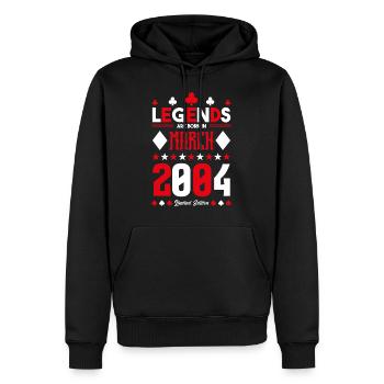 cadeau d'anniversaire Mars 2004. jeux de carte. - Sweat à capuche Premium bio Homme - noir - Devant - Nico (187cm)