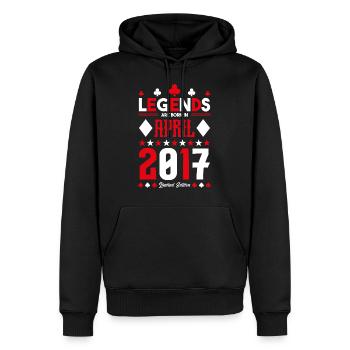 Birthday gift April 2017. card games. - Men’s Premium Organic Hoodie - black - Front - Nico (187cm)