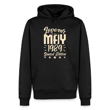 Geboren Mai 1989 Geburtstagsgeschenk 1989. - Männer Premium Bio Hoodie - Schwarz - Vorne - Nico (187cm)