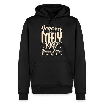 Geboren Mai 1997 Geburtstagsgeschenk 1997. - Männer Premium Bio Hoodie - Schwarz - Vorne - Nico (187cm)