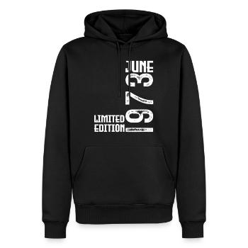 Geschenk Juni 1973 Geburtstag Juni 1973. Juni 1973 - Männer Premium Bio Hoodie - Schwarz - Vorne - Nico (187cm)