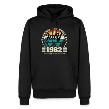 Juli 1962. Geburtstagsgeschenk Juli 1962. - Männer Premium Bio Hoodie - Schwarz - Vorne - Nico (187cm)