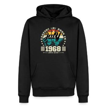 Juli 1968. Geburtstagsgeschenk Juli 1968. - Männer Premium Bio Hoodie - Schwarz - Vorne - Nico (187cm)