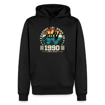 July 1990. Birthday gift July 1990. - Men’s Premium Organic Hoodie - black - Front - Nico (187cm)