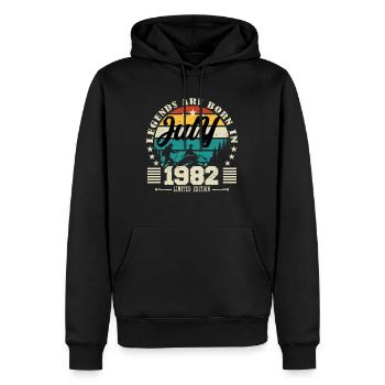 July 1982. Birthday gift July 1982. - Men’s Premium Organic Hoodie - black - Front - Nico (187cm)