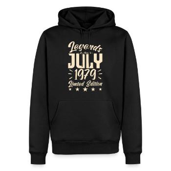 Naissance En Juillet 1979. Cadeau d'anniversaire. - Sweat à capuche Premium bio Homme - noir - Devant - Nico (187cm)