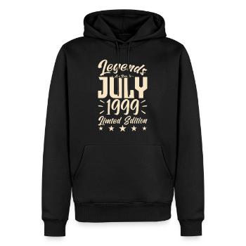 Naissance En Juillet 1999. Cadeau d'anniversaire. - Sweat à capuche Premium bio Homme - noir - Devant - Nico (187cm)