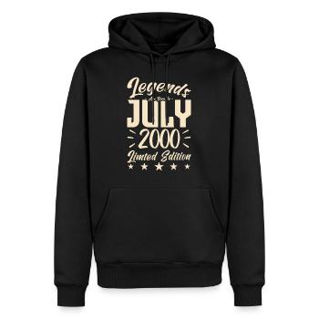 Naissance En Juillet 2000. Cadeau d'anniversaire. - Sweat à capuche Premium bio Homme - noir - Devant - Nico (187cm)