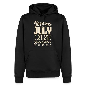Naissance En Juillet 2021 Cadeau d'anniversaire 20 - Sweat à capuche Premium bio Homme - noir - Devant - Nico (187cm)