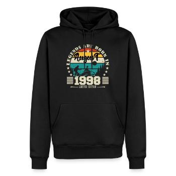 August 1998. Birthday gift August 1998. August - Men’s Premium Organic Hoodie - black - Front - Nico (187cm)