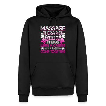 Massage Therapist Massage Therapist Jobs - Men’s Premium Organic Hoodie - black - Front - Nico (187cm)