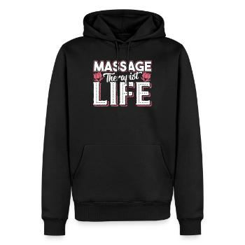 Massage Therapist Massage Therapist Life - Men’s Premium Organic Hoodie - black - Front - Nico (187cm)