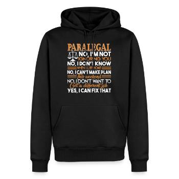 Paralegal Paralegal I Can Fix That - Men’s Premium Organic Hoodie - black - Front - Nico (187cm)