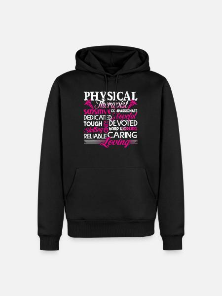 Physical Therapist Physical Therapist Loving - Men’s Premium Organic Hoodie - black
