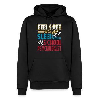 School Psychologist Sleep With School Psychologist - Men’s Premium Organic Hoodie - black - Front - Nico (187cm)