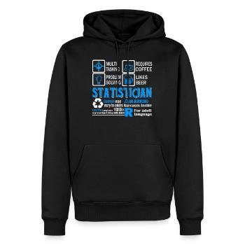 Statistician Statistician Problem Solving - Men’s Premium Organic Hoodie - black - Front - Nico (187cm)