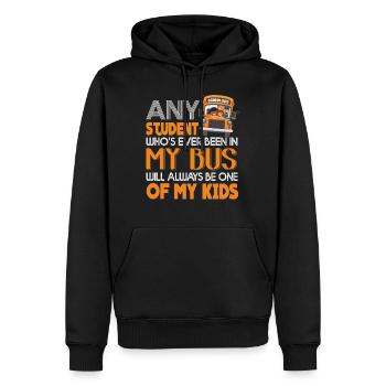 School Bus Driver School Bus Driver Funny - Men’s Premium Organic Hoodie - black - Front - Nico (187cm)