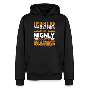 Baker I'm A Baker I Might Be Wrong - Men’s Premium Organic Hoodie - black - Front - Nico (187cm)