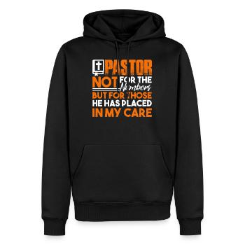 Pastor Pastor Not For The Numbers - Men’s Premium Organic Hoodie - black - Front - Nico (187cm)