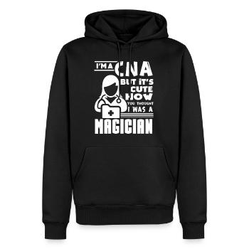 CNA I'm A CNA And A Magician - Men’s Premium Organic Hoodie - black - Front - Nico (187cm)