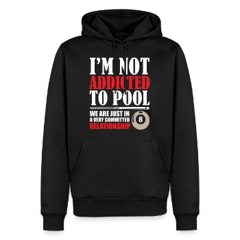 Billiard Addicted - Männer Premium Bio Hoodie - Schwarz - Vorne - Nico (187cm)