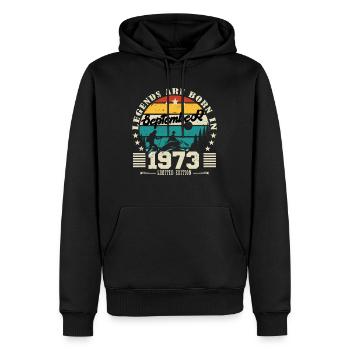 September 1973. Birthday gift September 1973 - Men’s Premium Organic Hoodie - black - Front - Nico (187cm)