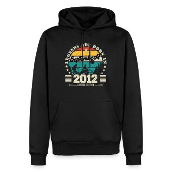September 2012. Birthday gift September 2012 - Men’s Premium Organic Hoodie - black - Front - Nico (187cm)