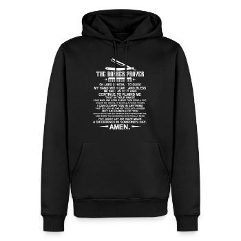 Barber The Barber Prayer - Men’s Premium Organic Hoodie - black - Front - Nico (187cm)