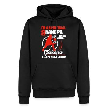 Basketball Basketball Grandpa Is Cooler - Men’s Premium Organic Hoodie - black - Front - Nico (187cm)