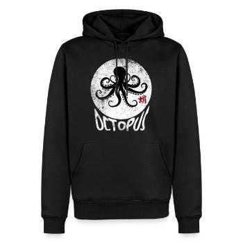 Oktopus Oktopus, Oktopus, Vintage Kraken - Männer Premium Bio Hoodie - Schwarz - Vorne - Nico (187cm)